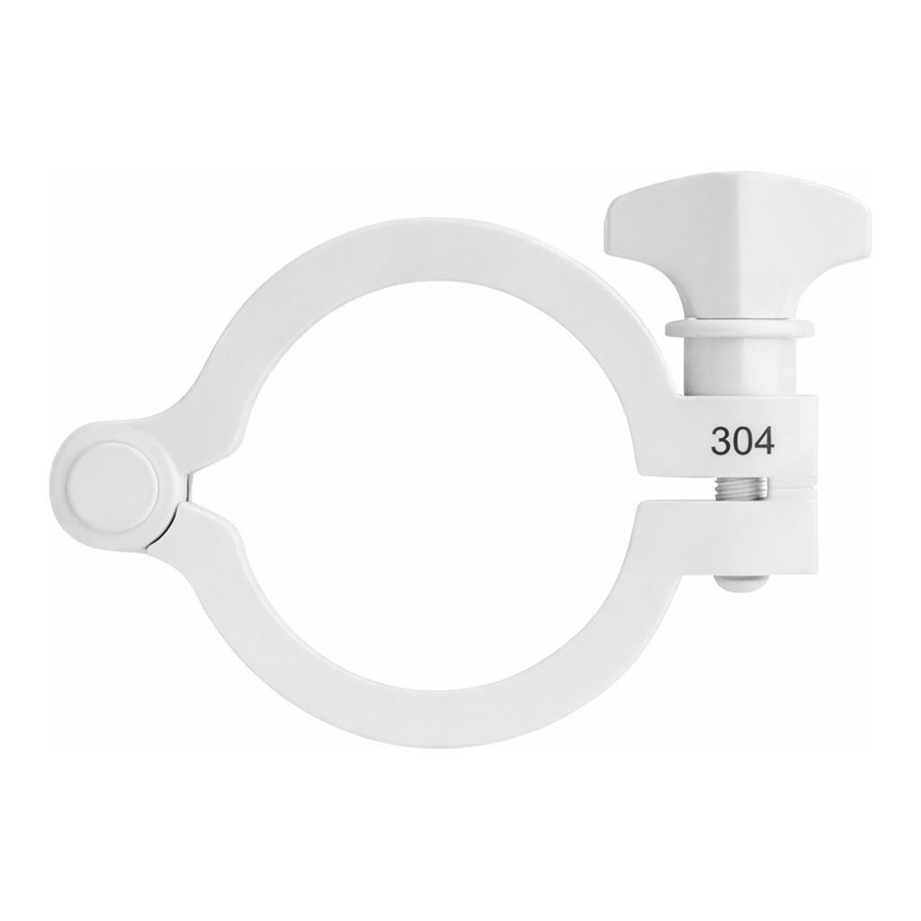 Clamp, Maxi Flange, 2` (50.8 mm), Glass Reinforced White Nylon