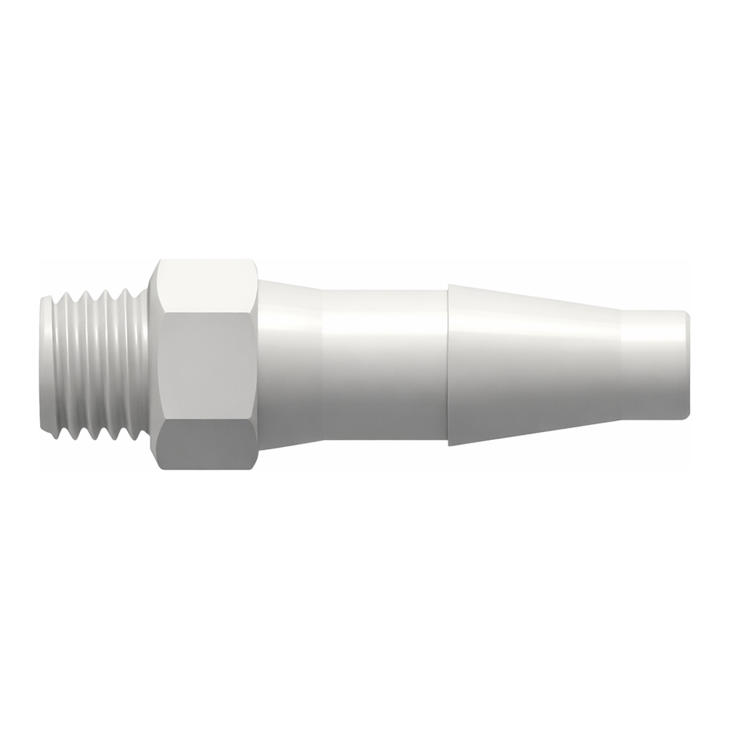1/4-28 UNF Thread with 5/16` Hex to Classic Series Barb, 3/16` (4.8 mm) ID Tubing