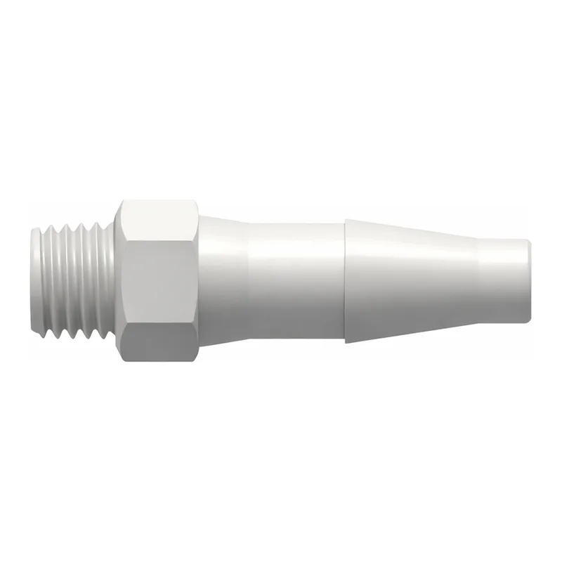 1/4-28 UNF Thread with 5/16` Hex to Classic Series Barb, 3/16` (4.8 mm) ID Tubing