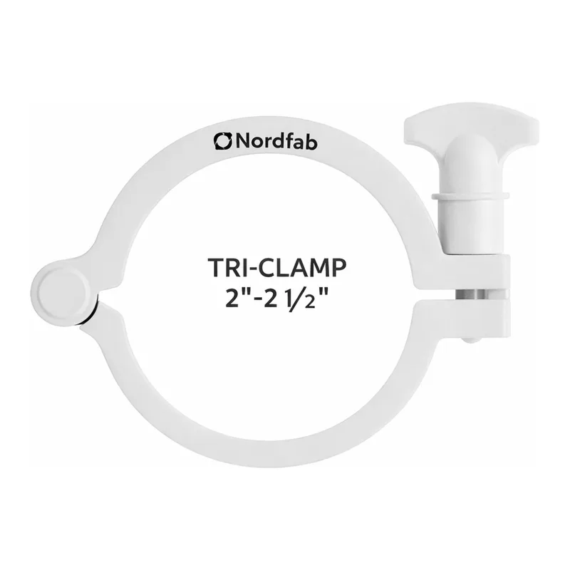 Clamp, Flange, 3` (76.2 mm), Glass Reinforced White Nylon