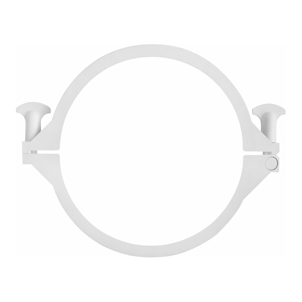 Clamp, Flange, 8` (203.2mm), Glass Reinforced White Nylon