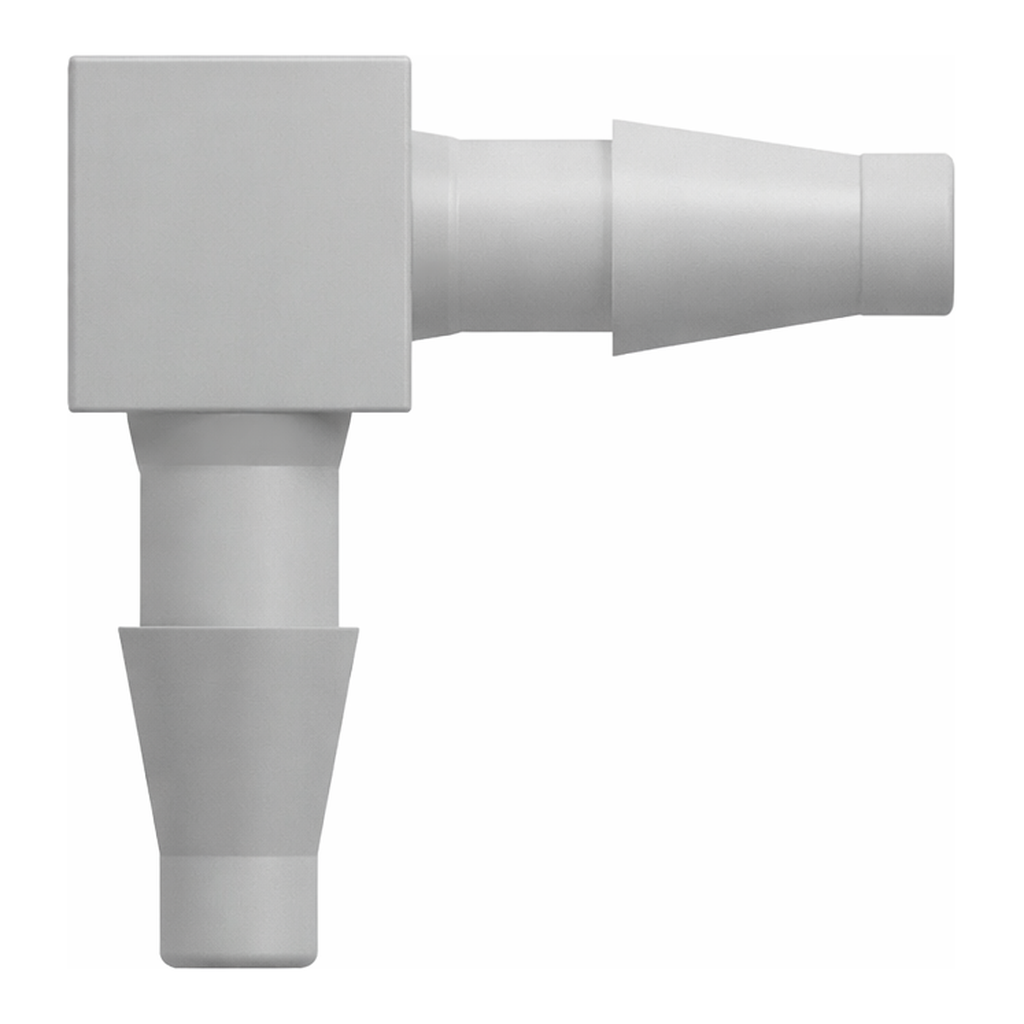 Elbow Tube Fitting with Classic Series Barbs, 1/8` (3.2 mm) ID Tubing