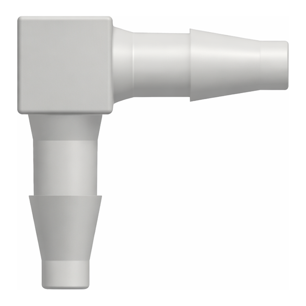 Elbow Tube Fitting with Classic Series Barbs, 5/32` (4.0 mm) ID Tubing