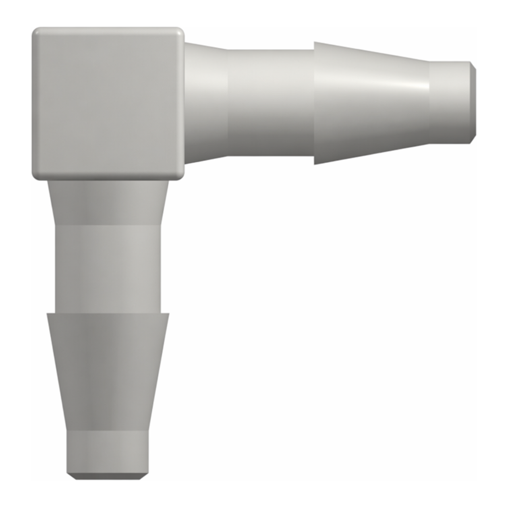 Elbow Tube Fitting with Classic Series Barbs, 3/16` (4.8 mm) ID Tubing
