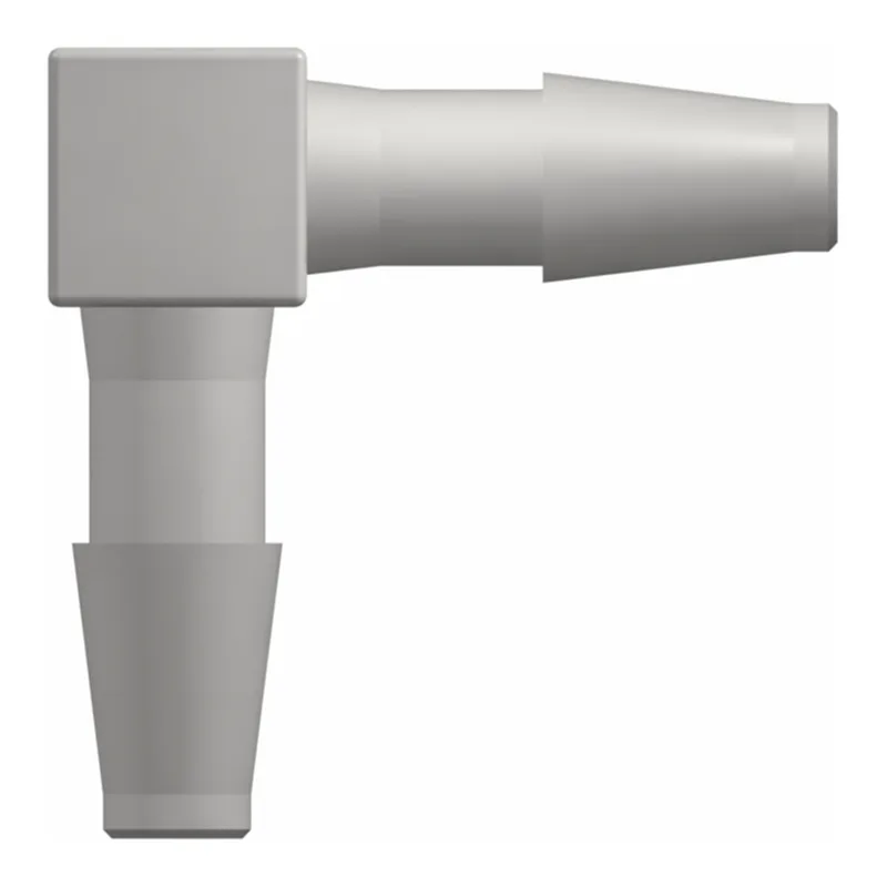 Elbow Tube Fitting with Classic Series Barbs, 1/4` (6.4 mm) ID Tubing