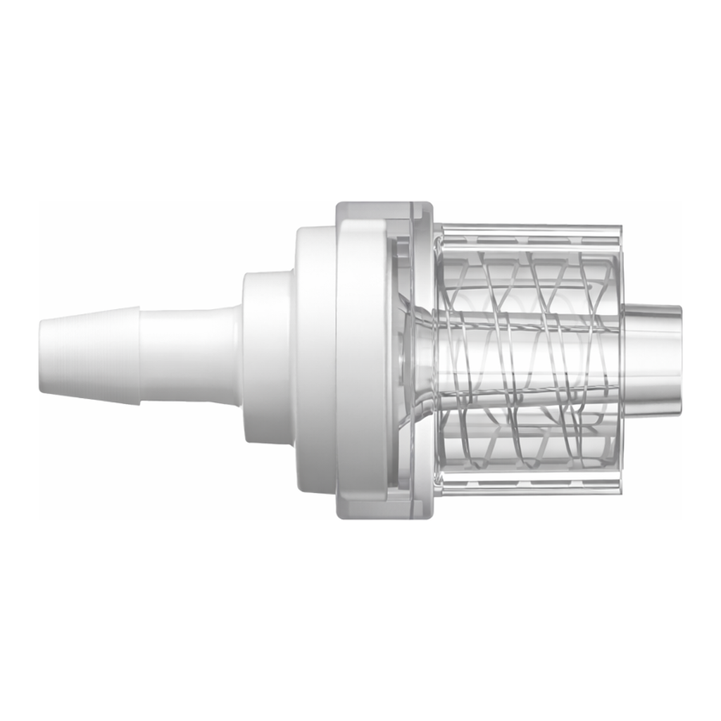 Check Valve, Male Locking Luer x 200 Series Barb, 3/32` (2.4 mm) ID Tubing