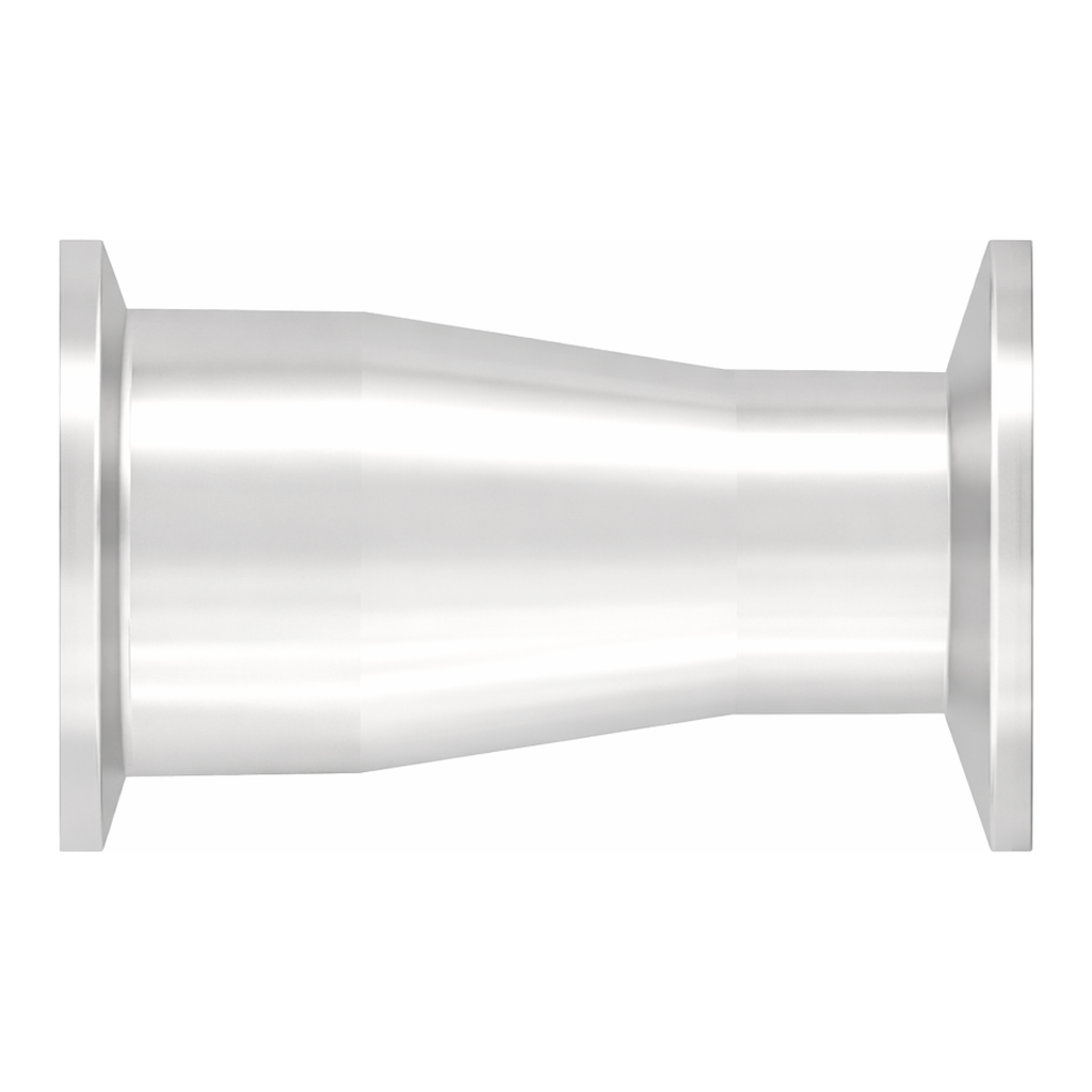 Sanitary Fitting, Concentric Reducer 1.5` (38.1mm) TC x 1` (25.4mm) TC, Animal-Free Nat PP