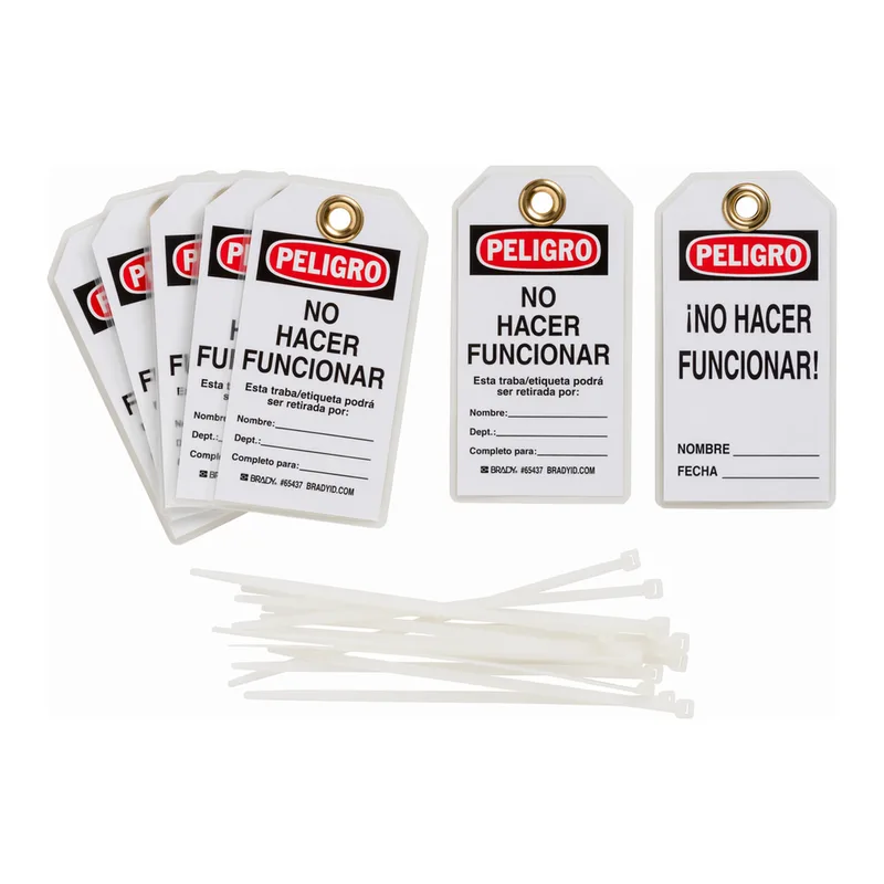 Brady PELIGRO No Hacer Funcionar Lockout Tagout Tags