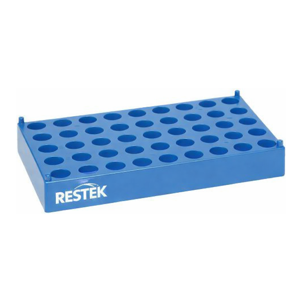 Restek Vial Storage Rack, for 12 x 32mm Vials, 50 Vial Capacity, Polypropylene, ea