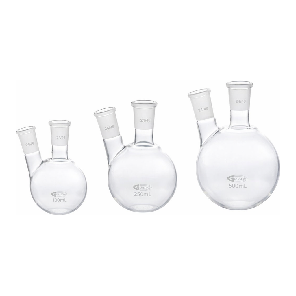 AS ONE Round Bottom Flask, 2-Angle Neck, 둥근 플라스크(2구)