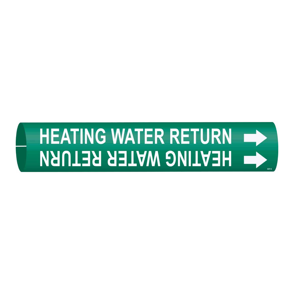 Brady HEATING WATER RETURN Snap-On Pipe Marker