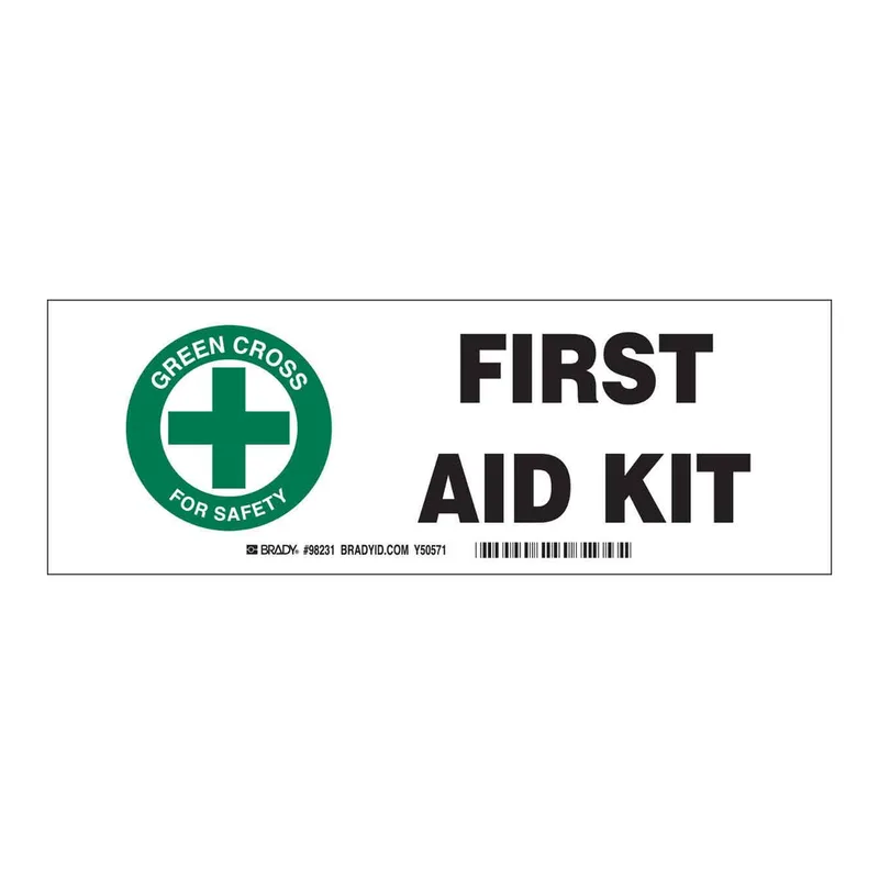 Brady First aid kit sign