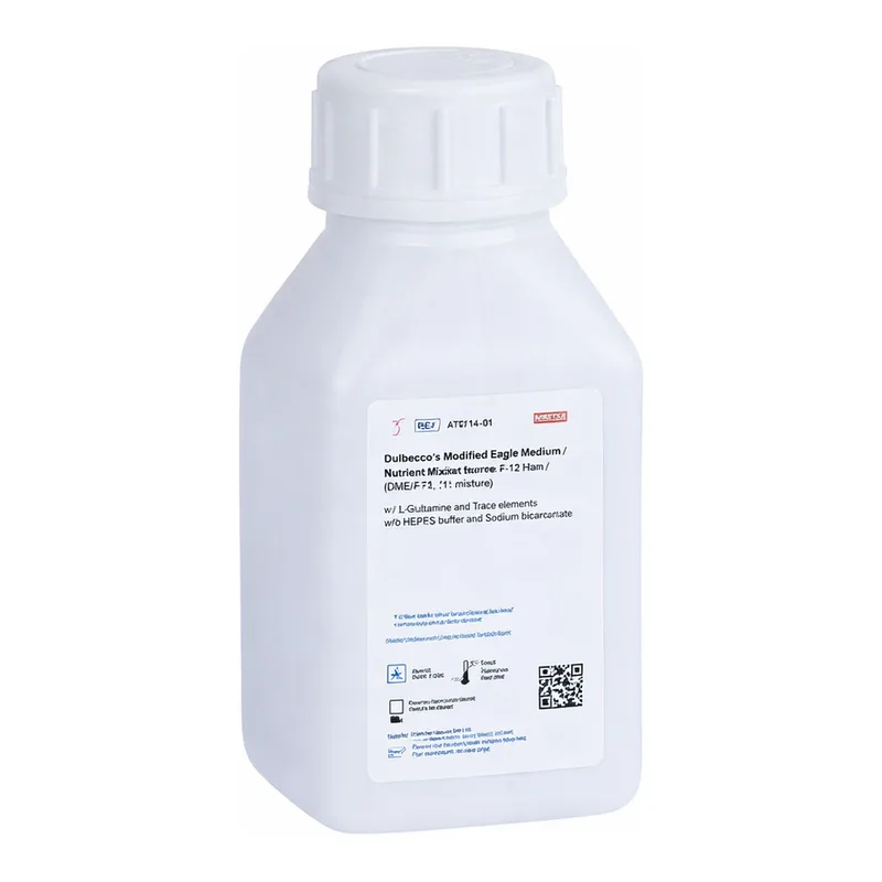 Himedia Dulbecco`s Modified Eagle Medium / Nutrient Mixture F-12 Ham (DMEM / F12, 1:1 mixture) w/ L-Glutamine and Trace elements w/o HEPES buffer and Sodium bicarbonate