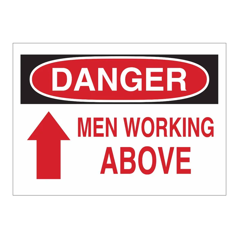 Brady DANGER Men Working Above Sign
