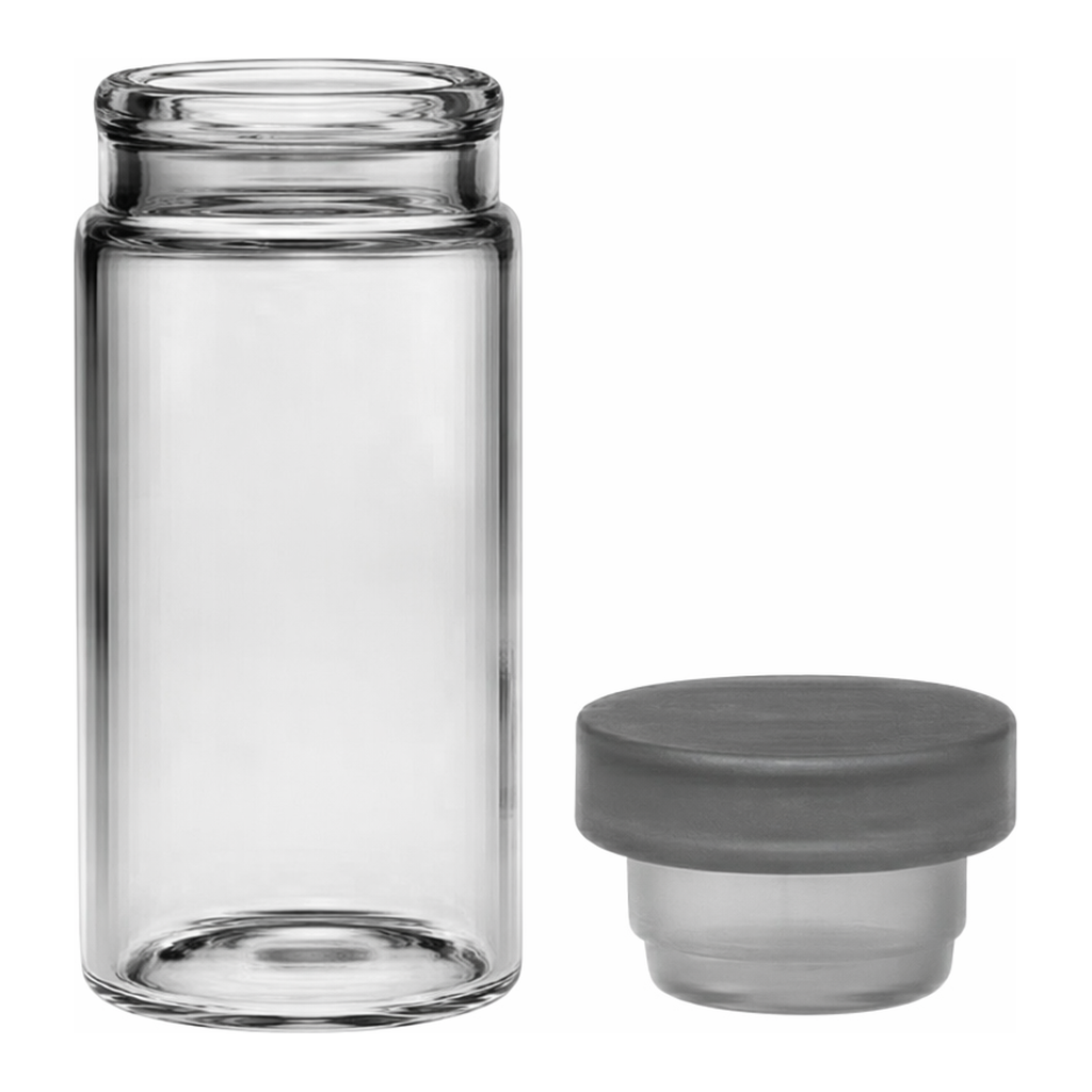 Thermo Fisher Scientific Kimble 16mL Tooled Neck N-51A Borosilicate Glass Vials with Unattached Polyethylene Closure