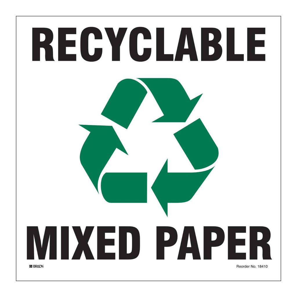 Brady Recyclable Mixed Paper Labels