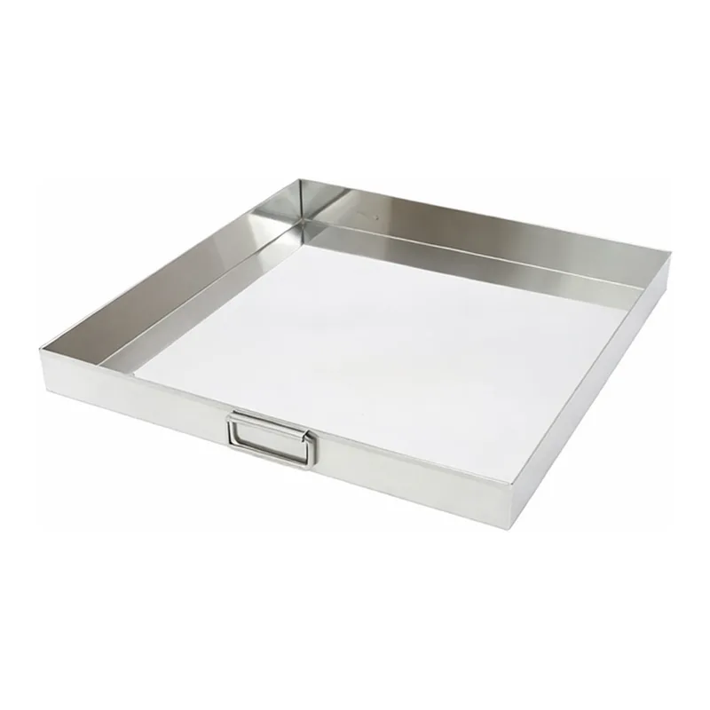AS ONE Stainless Steel Large Tray (With Pattern Handle) 550 x 550 x 50 mm