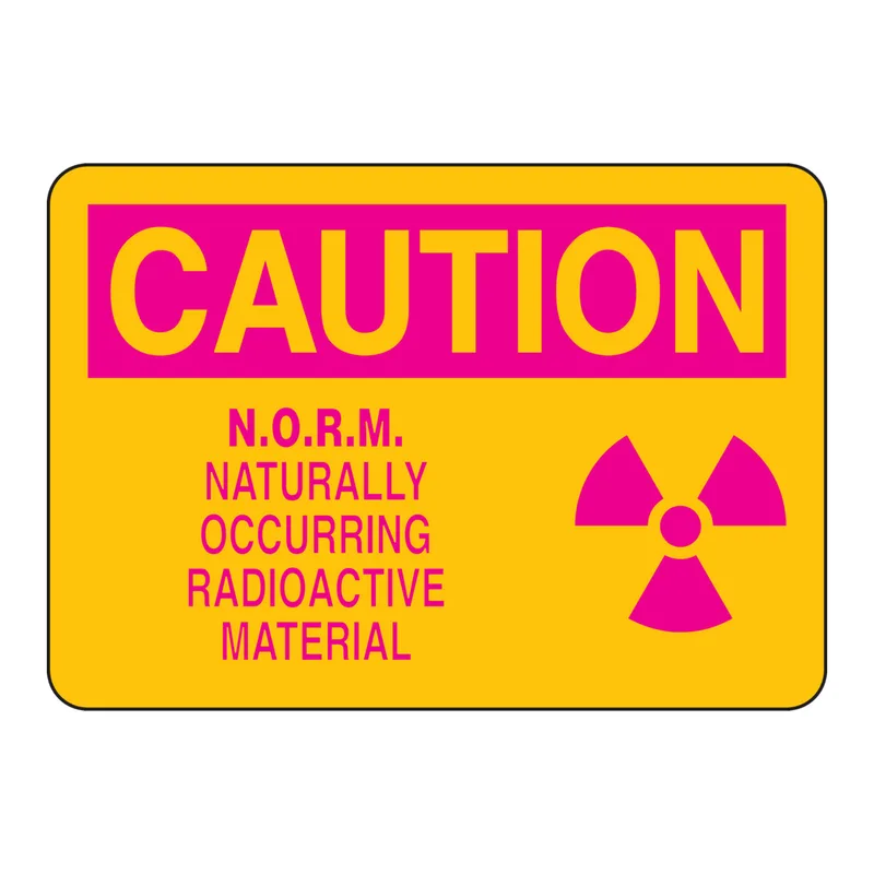 Brady CAUTION N.O.R.M. Naturally Occurring Radioactive Material Sign