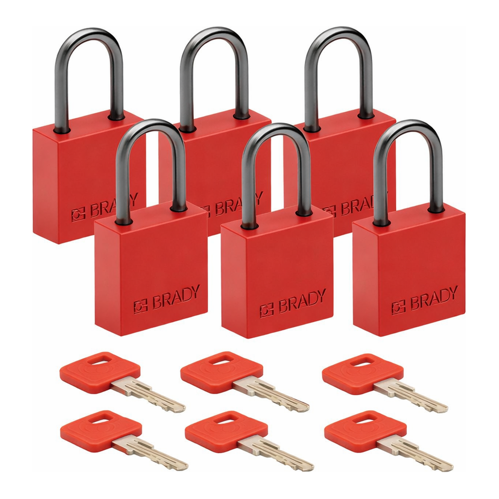 Brady Velocity Aluminum Compact Safety Lockout Padlocks