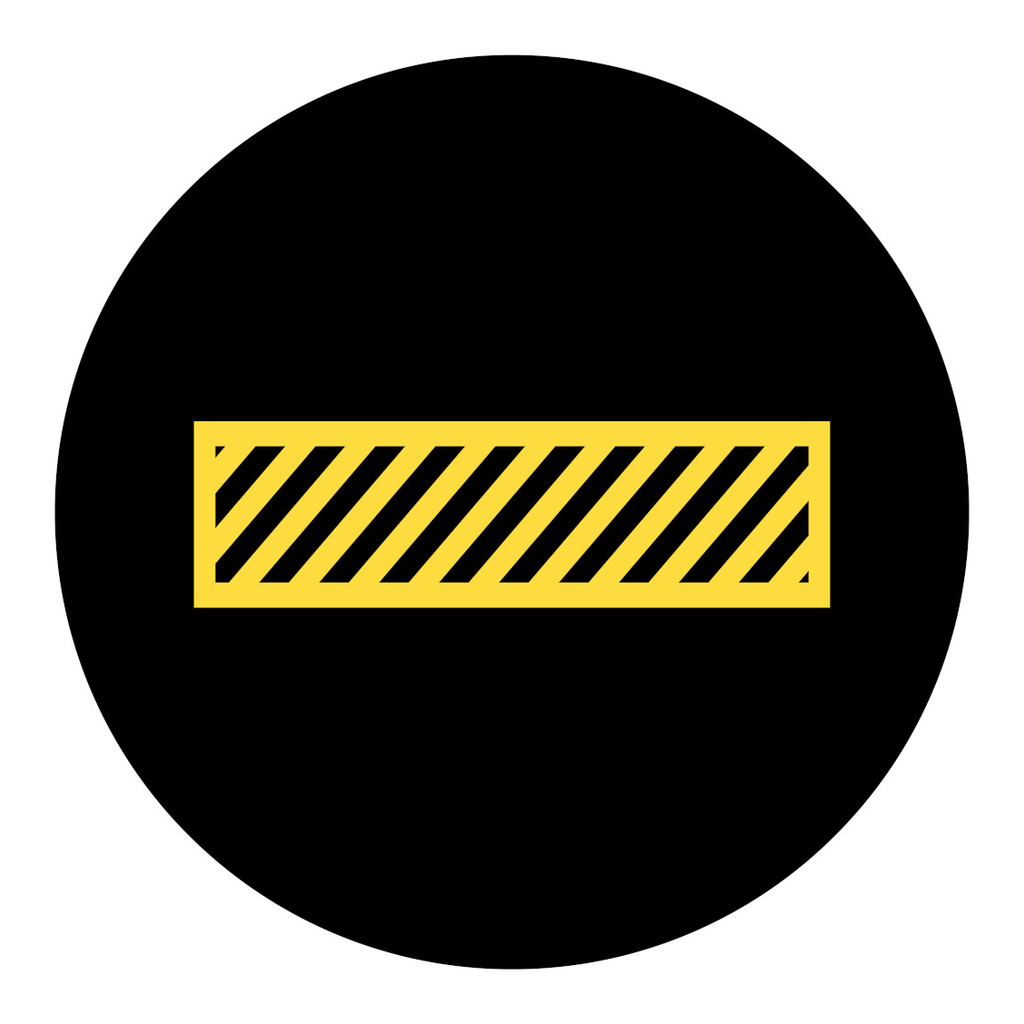 Brady GOBO Safety Sign Slides, Crosswalk Yellow/Black Stripes