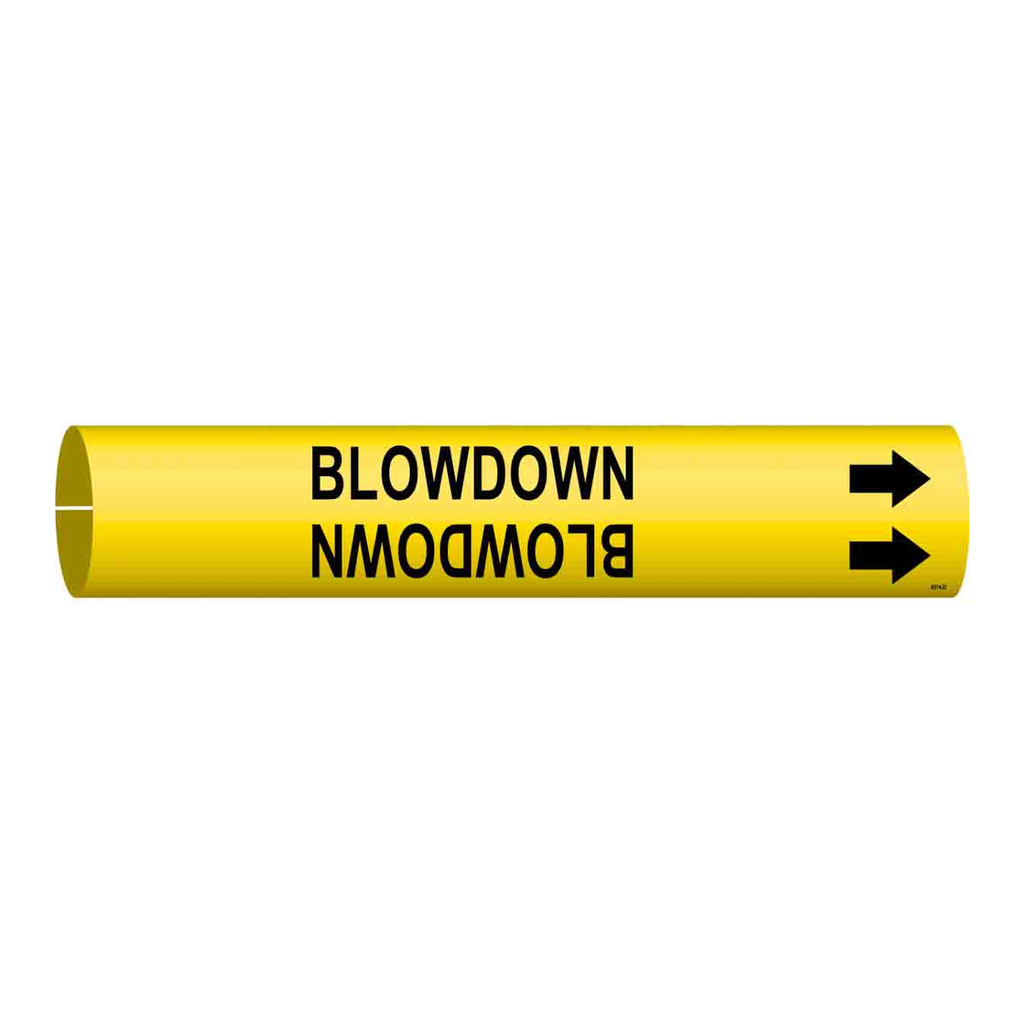 Brady BLOWDOWN Snap-On/Strap-On Pipe Marker