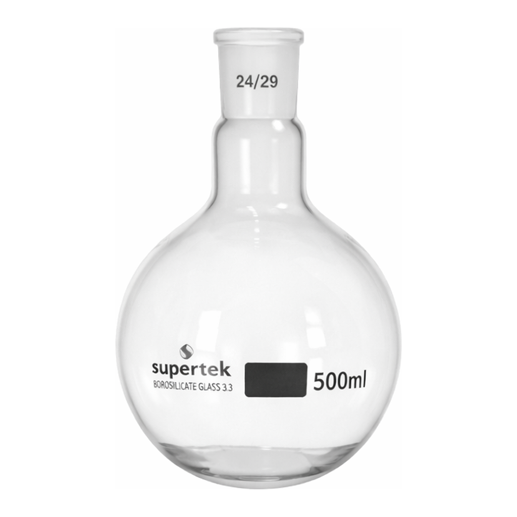 Supertek Flask, Round Bottom, Single Neck