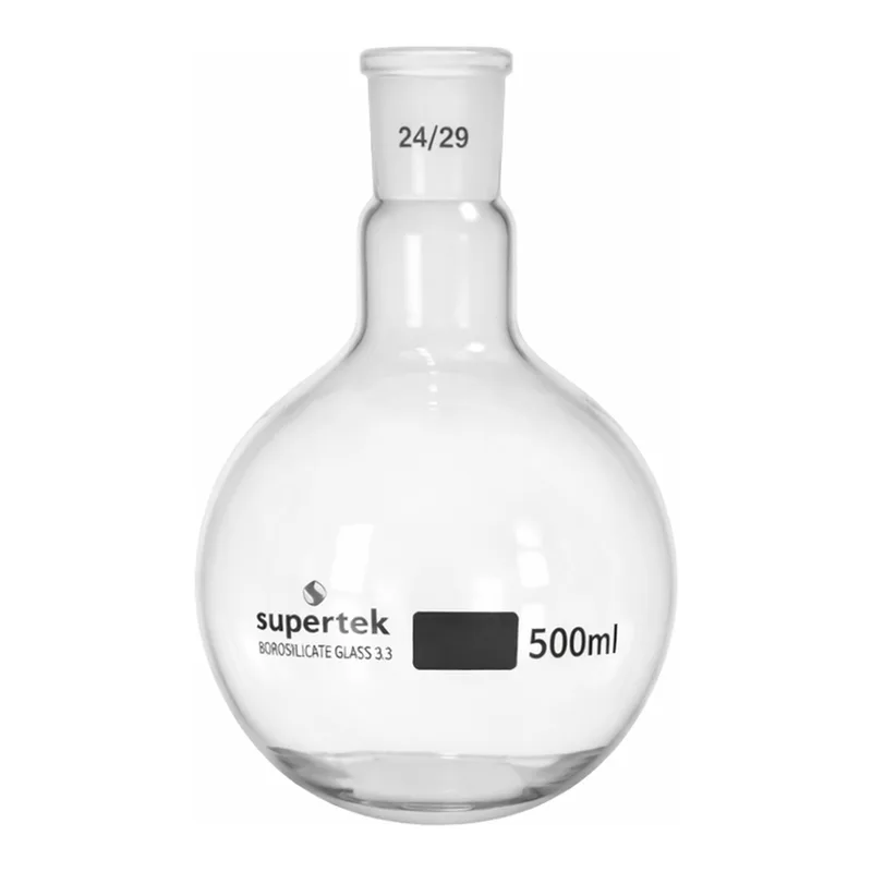 Supertek Flask, Round Bottom, Single Neck