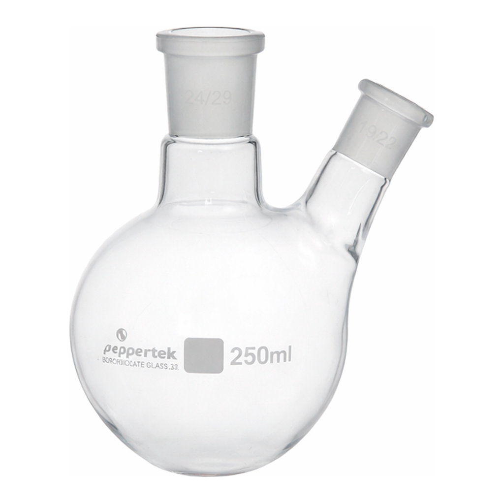 Supertek Flask, Round Bottom, Two Necks