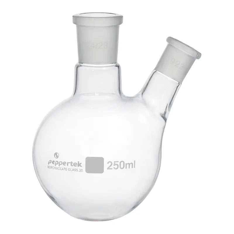 Supertek Flask, Round Bottom, Two Necks