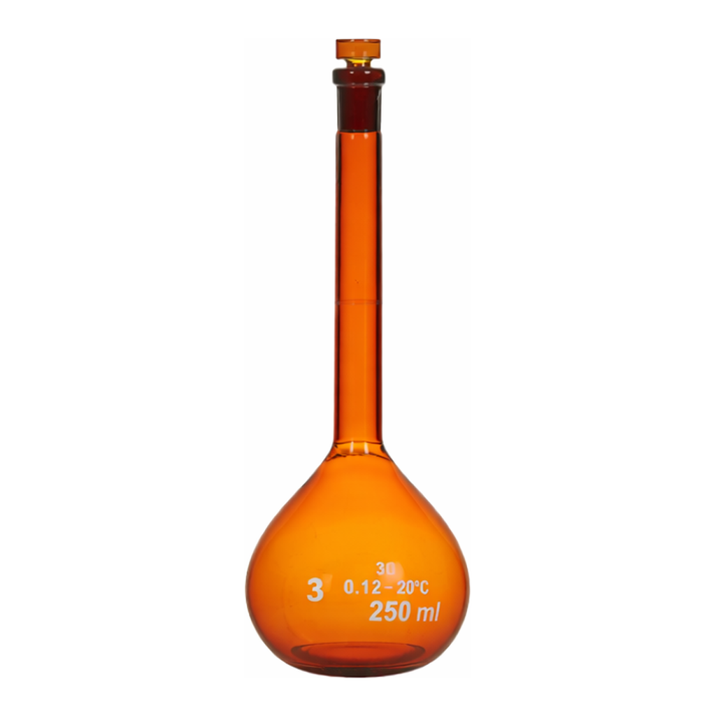 Supertek Flask, Volumetric, Amber Glass, Class B (DIN)