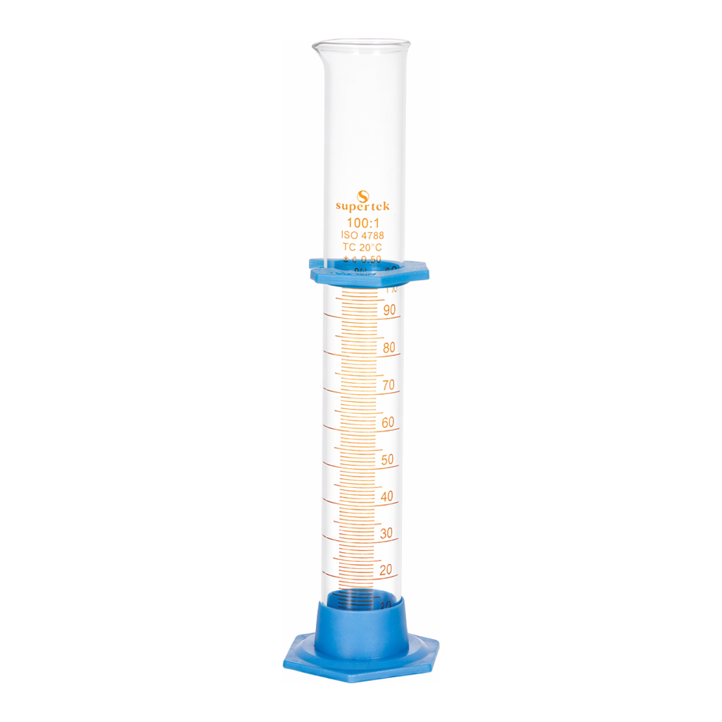 Supertek Measuring Cylinder Accuracy As per Class B (DIN)