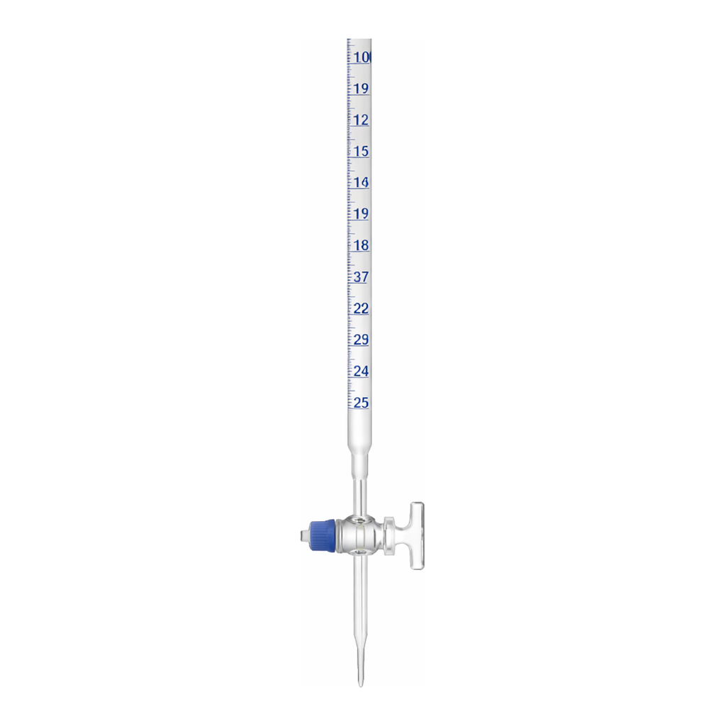 Supertek Burette, With Straight Bore, Moulded Screw Thread Glass Stopcock, Class A (DIN)