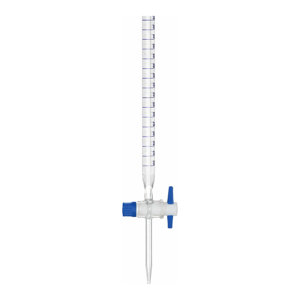 Supertek Burette, With Straight Bore, PTFE Key Stopcock, Class A (DIN)