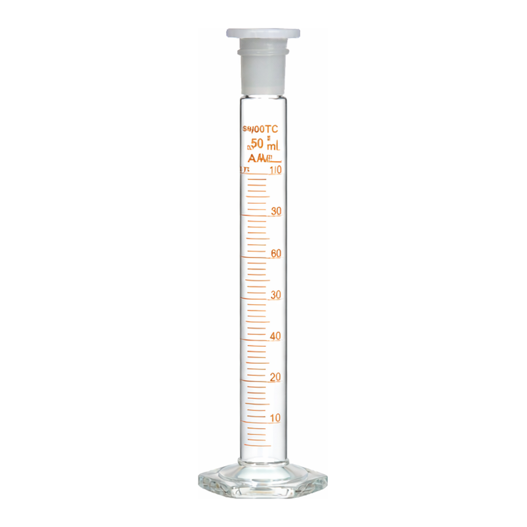 Supertek Measuring Cylinder With  Hexagonal Base & Interchangeable Polypropylene Stopper