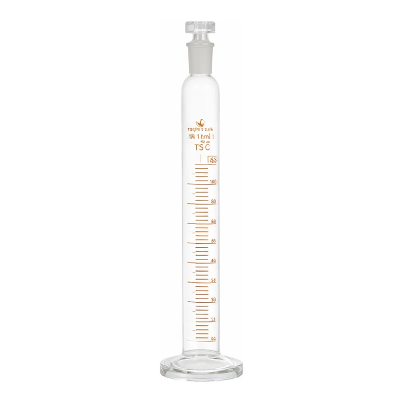 Supertek Measuring Cylinder With Round Glass Base And Interchangeable Glass Stopper