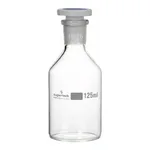 Supertek Reagent Bottle, Clear Glass, Polypropylene Stopper