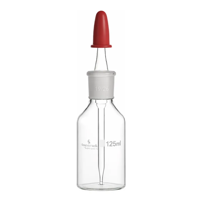 Supertek Dropping Bottle With Rubber Teat,Dropping Pipette Ground Into Bottle Neck Clear Glass
