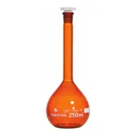 Supertek Flask, Volumetric, Amber Glass, With Polypropylene Stopper, Class A (USP)