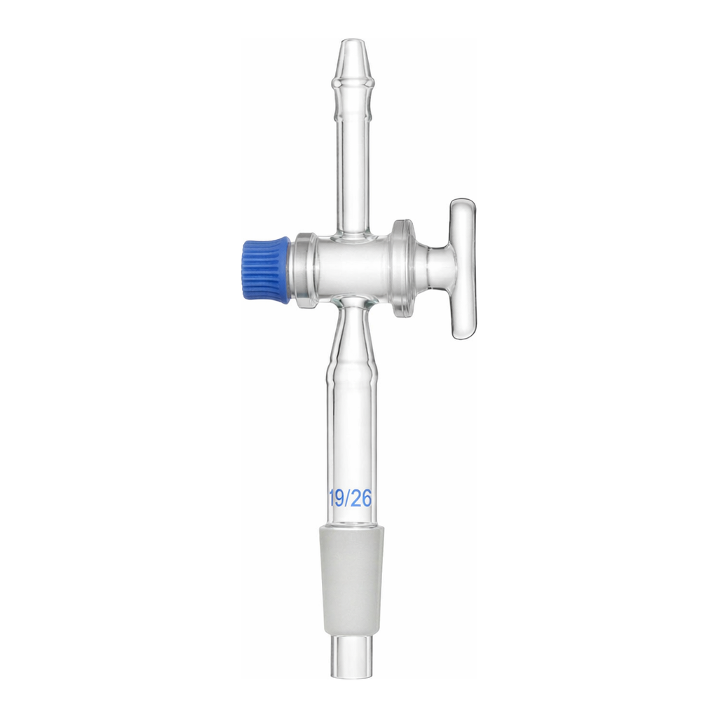 Supertek Adapter, Cone To Flexible Tubing, Straight Connection With Glass Stopcock