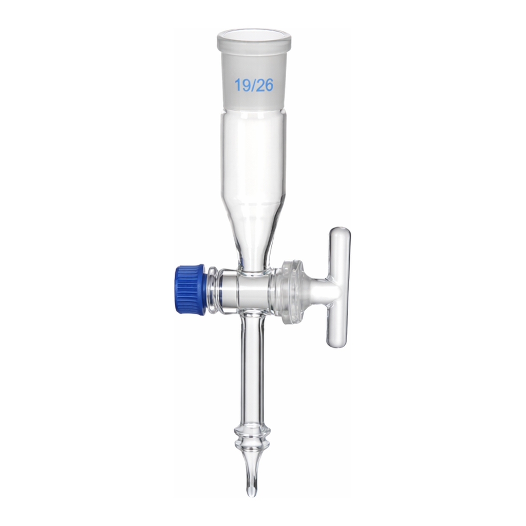 Supertek Adapter, Socket To Flexible Tubing, Straight Connection With Glass Stopcock