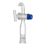 Supertek Adapter, Socket To Flexible Tubing, Right Angle Connection With Glass Stopcock