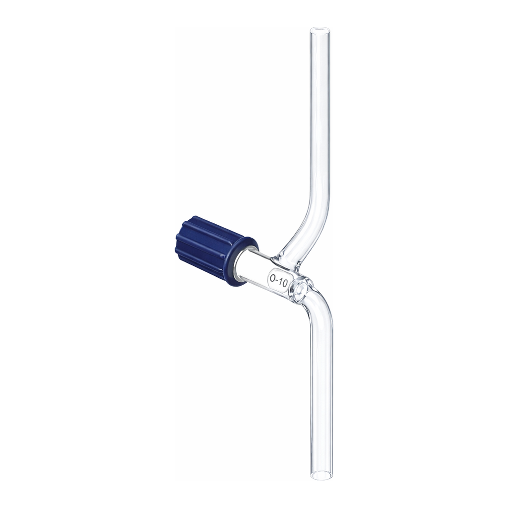 Supertek Stopcock, Straight, With Screw Type Needle Valve With PTFE Key(Rotaflo)
