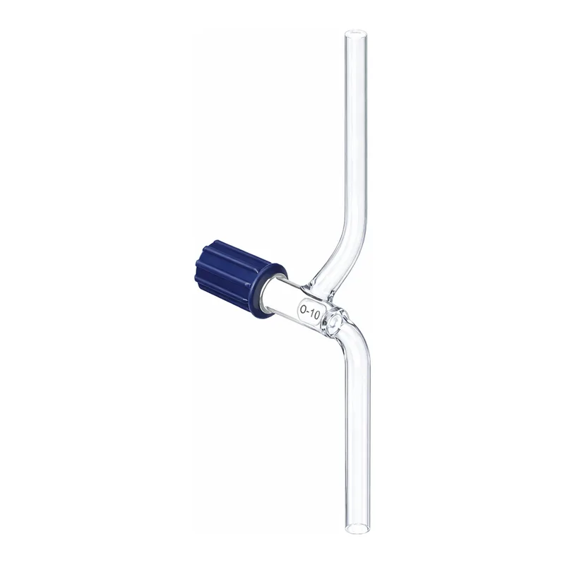 Supertek Stopcock, Straight, With Screw Type Needle Valve With PTFE Key(Rotaflo)