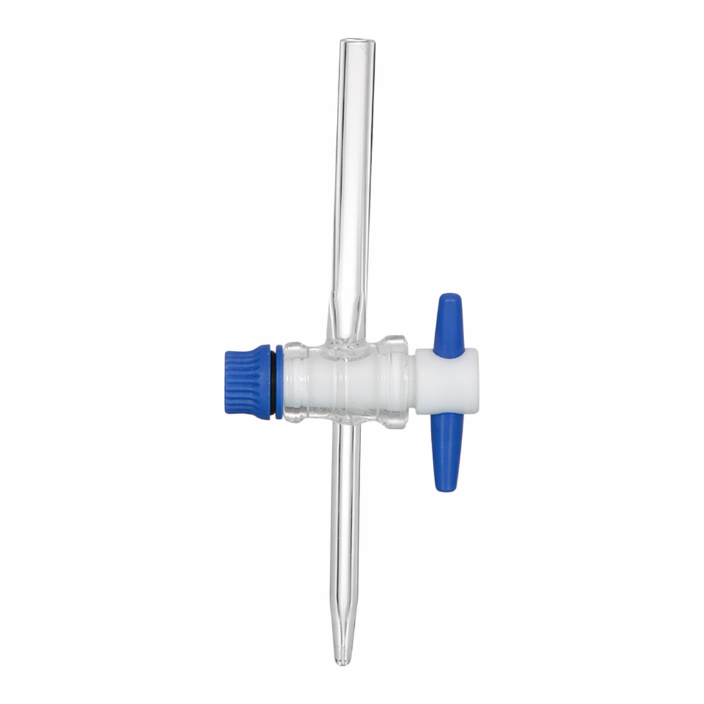 Supertek Stopcock, Straight, For Burette, PTFE Key