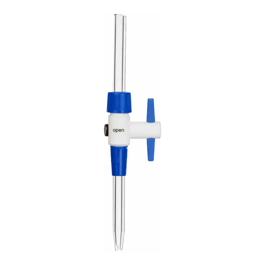 Supertek Detachable Stopcock, Straight, For Burette, PTFE Key