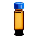 Waters LCGC Certified Amber Glass 12 x 32 mm Screw Neck Max Recovery Vial, with Cap and Preslit PTFE/Silicone Septum, 2 mL Volume, 100/pk