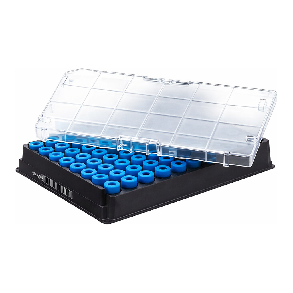Greiner Bio One CRYO.S BIOBANKING TUBES, 300 µL, 2D CODES,RACK WITH 96 CAPPED TUBES, WITH SCREW CAP BLUE, STERILE, 5 RACKS/BAG, 1 MANUAL CAPPING TOOL