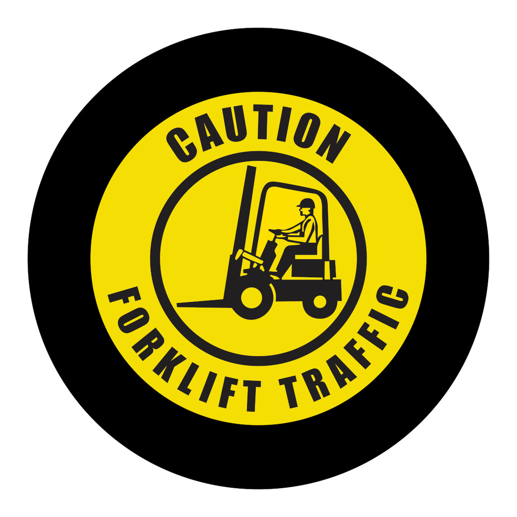 Brady GOBO Safety Sign Slides, CAUTION FORKLIFT TRAFFIC