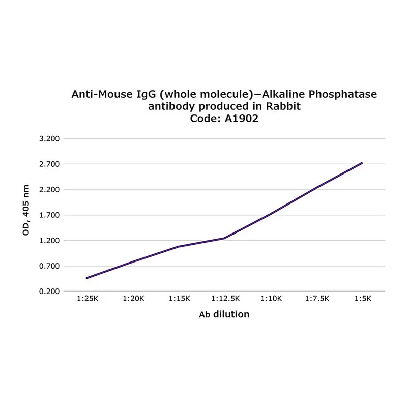 Merck Anti-Mouse IgG (whole molecule)-Alkaline Phosphatase antibody produced in rabbit