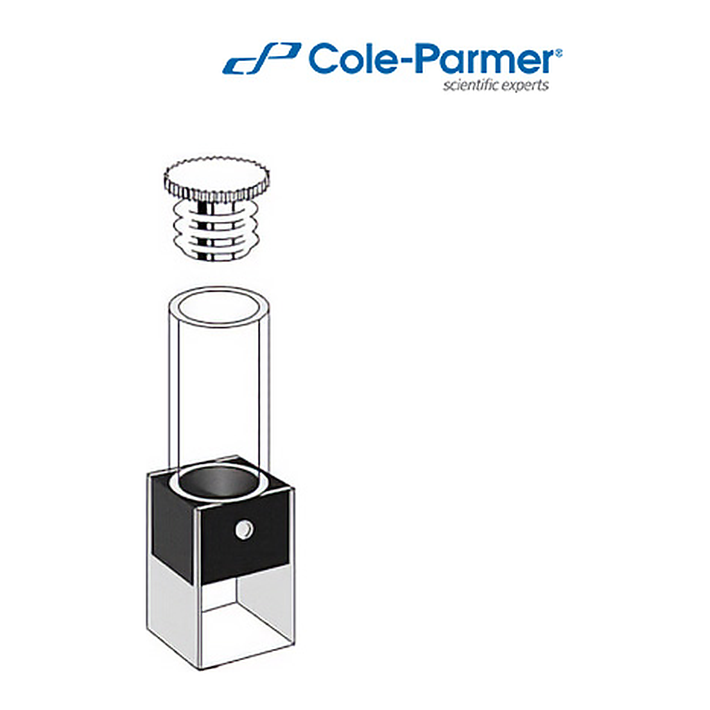 Cole-Parmer 035122 / 형광 광도계 (Fluorimeter), 500µl quartz cell (min 200nm - 4 windows with PTFE lid)[1EA]